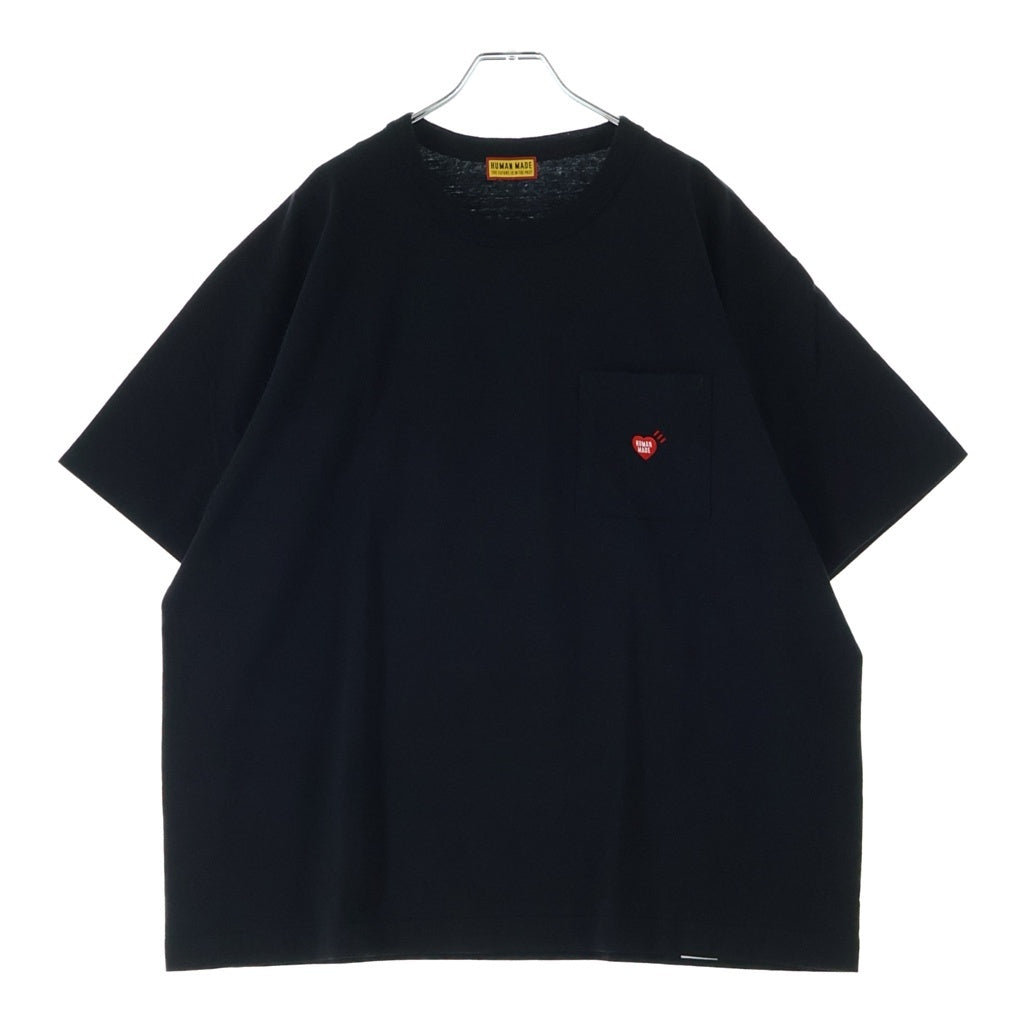 HUMAN MADE(ヒューマンメイド) HEART POCKET T-SHIRT ハートポケットTシャツ 半袖カットソー ブラック HM30CS048