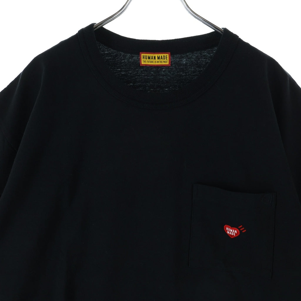 HUMAN MADE(ヒューマンメイド) HEART POCKET T-SHIRT ハートポケットTシャツ 半袖カットソー ブラック HM30CS048