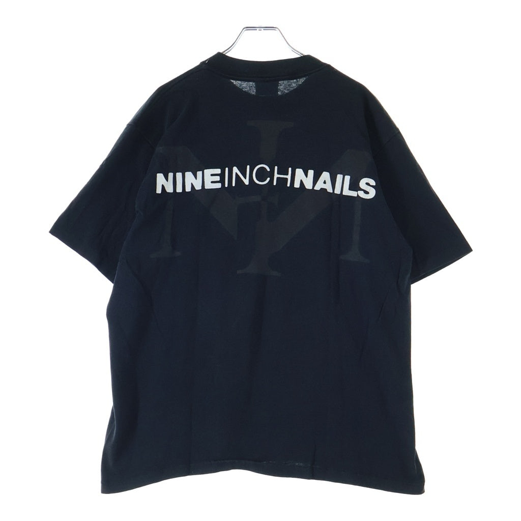 VINTAGE(ヴィンテージ) 90s NINE INCH NAILS LOGO TEE All Sportタグ プリント半袖Tシャツ 半袖カットソー ブラック