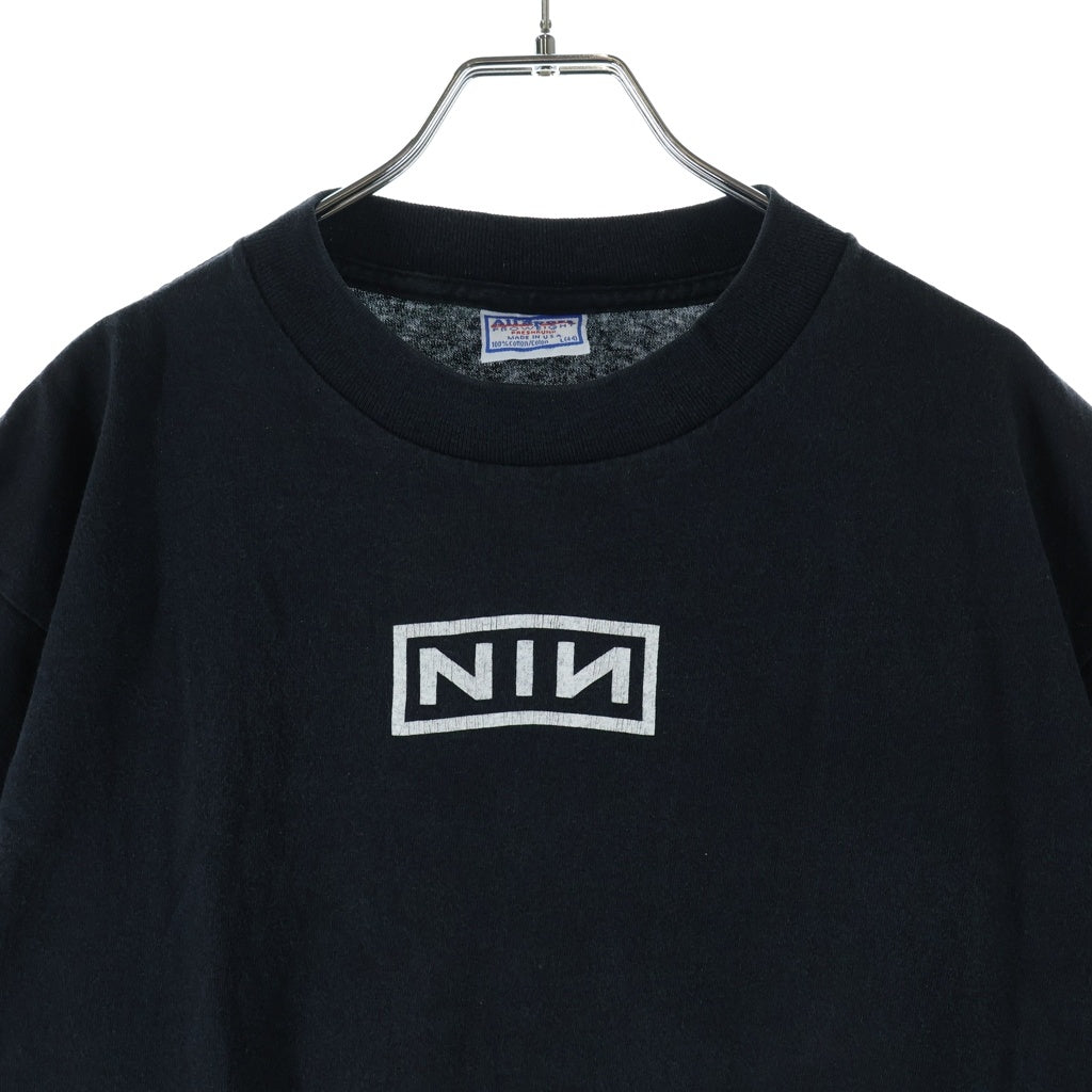 VINTAGE(ヴィンテージ) 90s NINE INCH NAILS LOGO TEE All Sportタグ プリント半袖Tシャツ 半袖カットソー ブラック