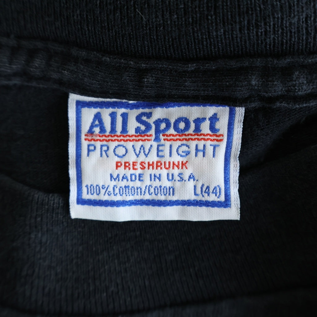 VINTAGE(ヴィンテージ) 90s NINE INCH NAILS LOGO TEE All Sportタグ プリント半袖Tシャツ 半袖カットソー ブラック