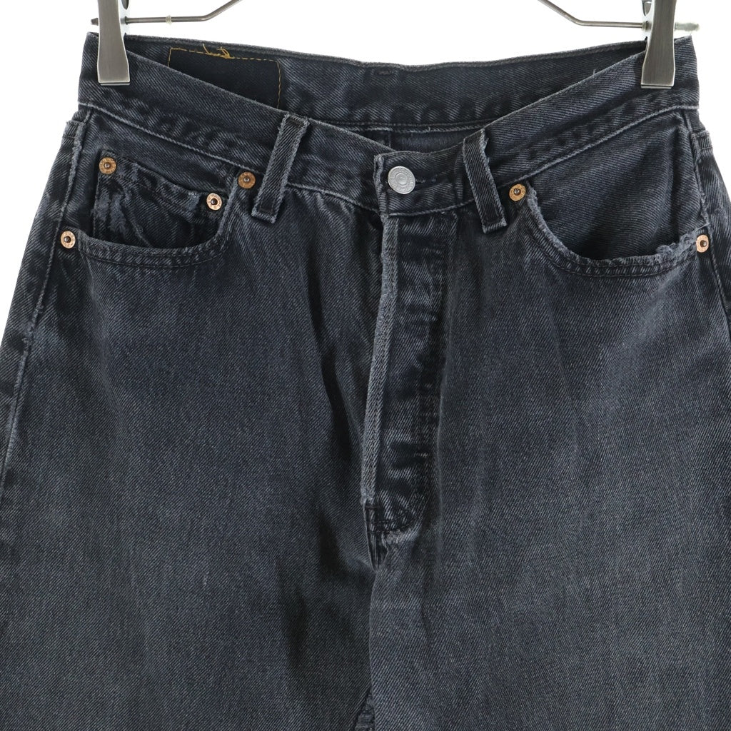 Levi's(リーバイス) 00s USA製 後染め サルファ 501 W30 L30 ストレートデニム ブラック