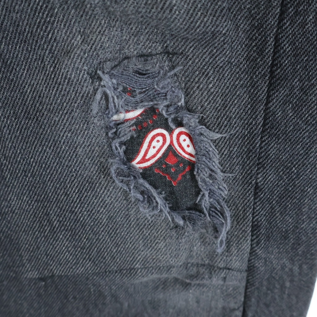 Levi's(リーバイス) 00s USA製 後染め サルファ 501 W30 L30 ストレートデニム ブラック
