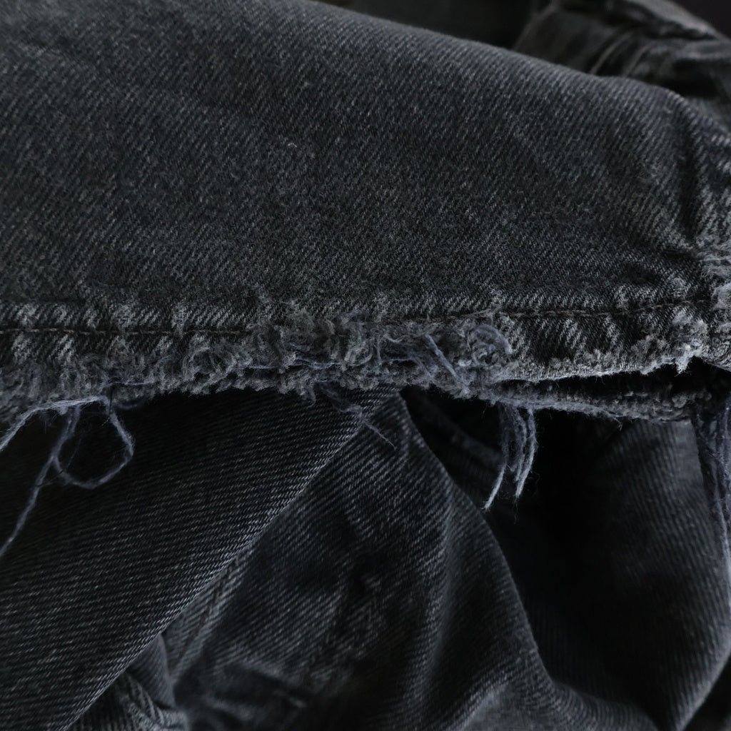 Levi's(リーバイス) 00s USA製 後染め サルファ 501 W30 L30 ストレートデニム ブラック