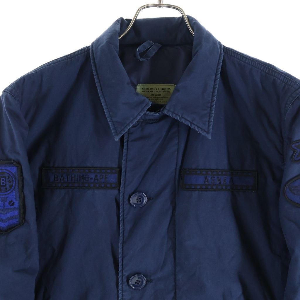 A BATHING APE(アベイシングエイプ) US NAVY UTILITY ユーティリティ ジャケット ネイビー 001HJ9801008