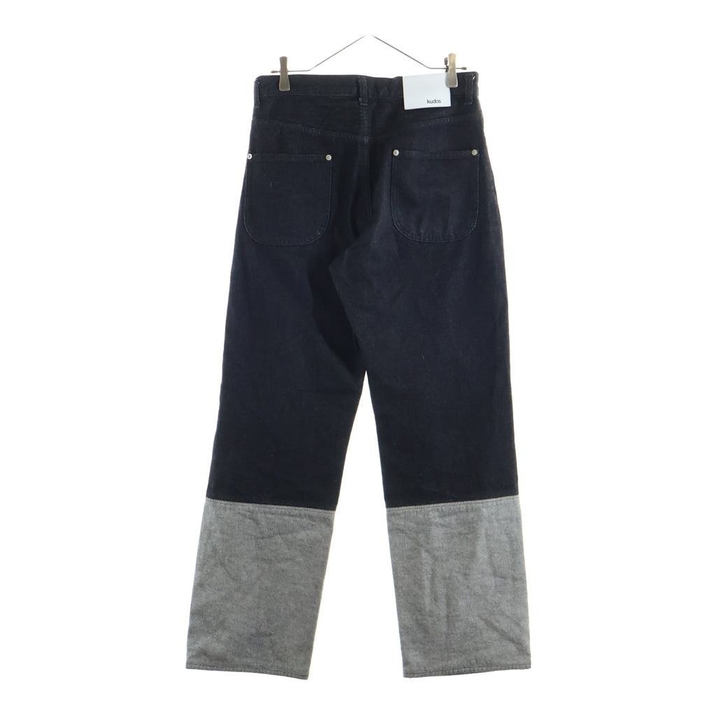 kudos(クードス) 2TONE DENIM PANTS 2トーン デニムパンツ ブラック/グレー KP22XX05