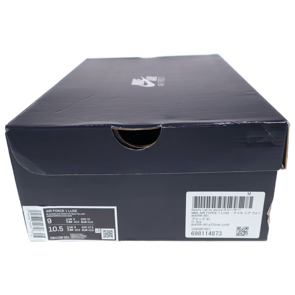 NIKE(ナイキ) Air Force 1 Low Luxe エアフォース1ロー ラックス US9/27cm ローカットスニーカー ブラック DB4109-001