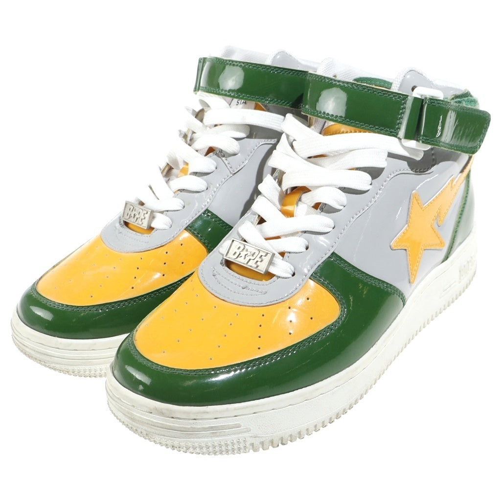 A BATHING APE(アベイシングエイプ) BAPE STA MID M2 ベイプスタ エナメル ハイカットスニーカー 28cm/US8 マルチカラー