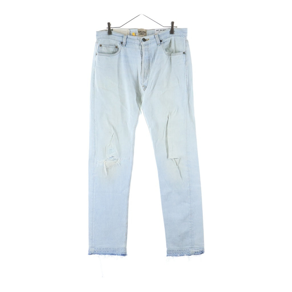 GALLERY DEPT.(ギャラリーデプト) STRAIGHT DAMAGE JEANS ストレートダメージジーンズ アイスブルー