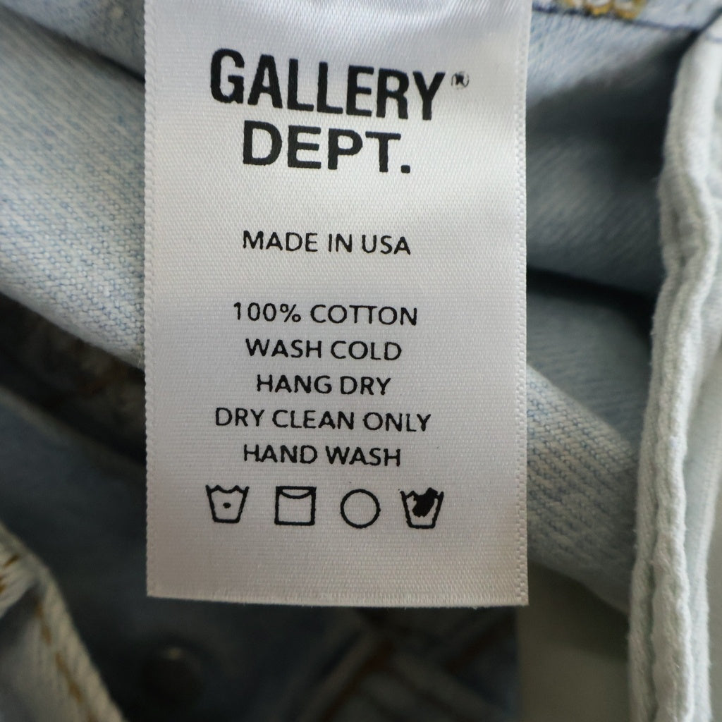 GALLERY DEPT.(ギャラリーデプト) STRAIGHT DAMAGE JEANS ストレートダメージジーンズ アイスブルー