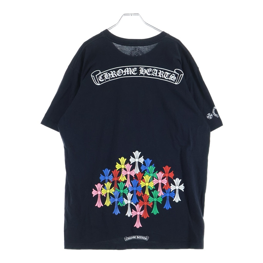 CHROME HEARTS(クロムハーツ) MLTCOL CEM CRS TEE マルチセメタリークロスプリント クルーネック半袖Tシャツ ショートスリーブカットソー ブラック