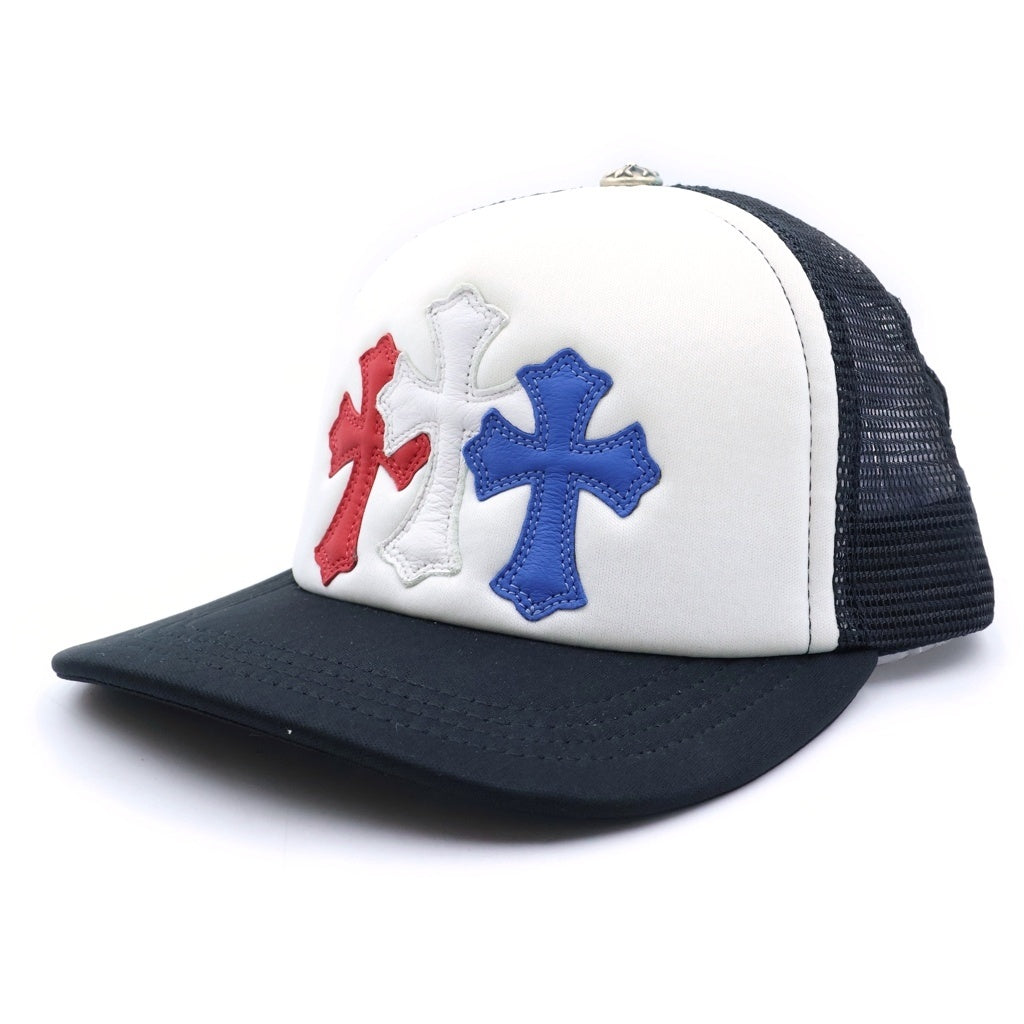CHROME HEARTS(クロムハーツ) TRUCKER CAP トラッカーキャップ 3セメタリーレザーパッチメッシュキャップ 帽子 マルチ