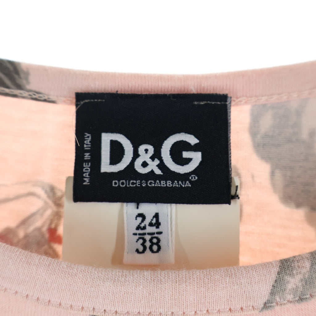 DOLCE & GABBANA(ドルチェアンドガッバーナ) 00S Pinup girl ピンナップガールプリント Tシャツカットソー ピンク レディース