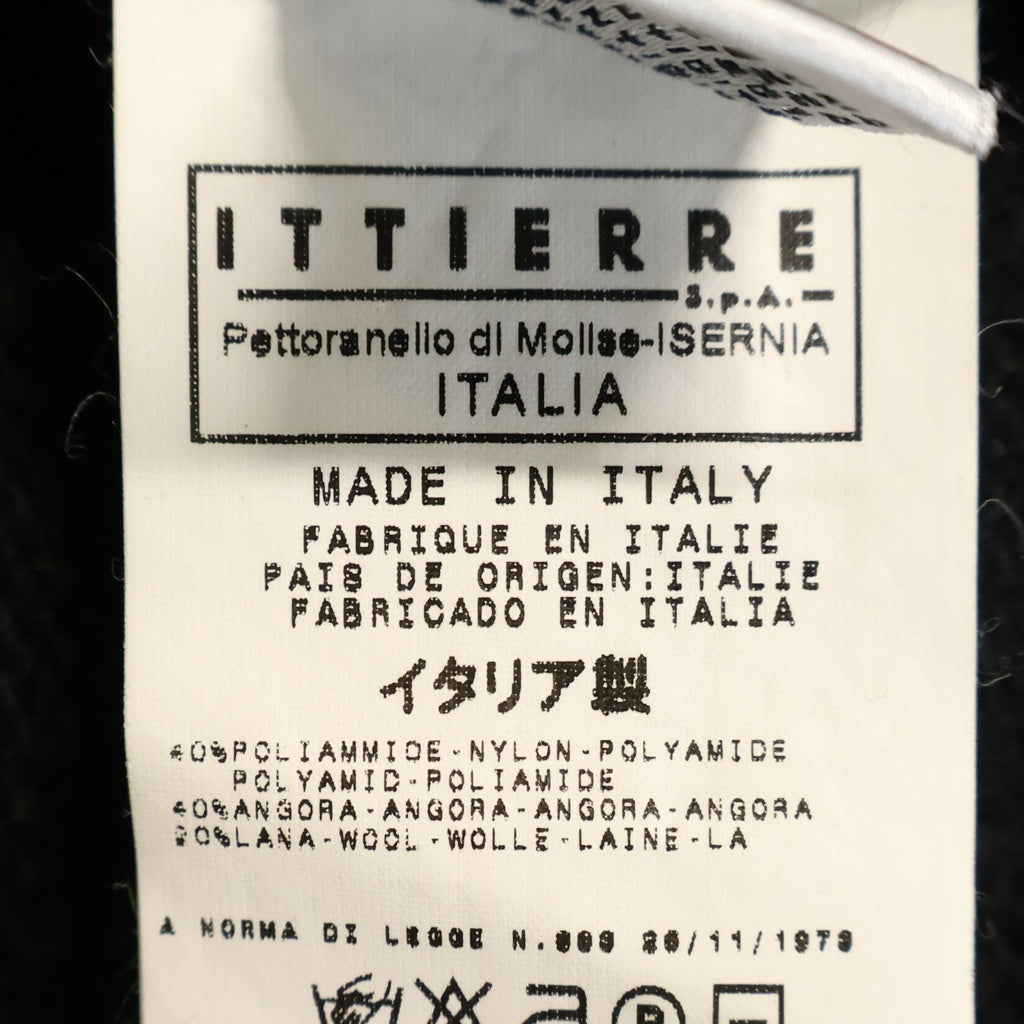 DOLCE & GABBANA(ドルチェアンドガッバーナ) マルチストライプ柄 ケーブルニット ジップアップジャケット ブラック レディース