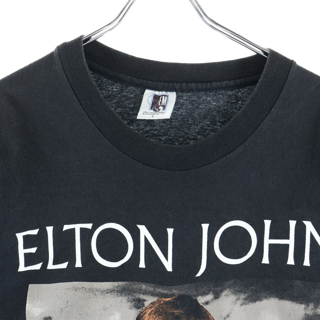 VINTAGE(ヴィンテージ) 90s ELTON JOHN エルトンジョン クルーネックTシャツ ブラック