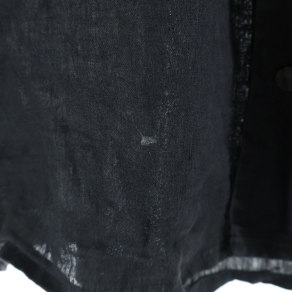 LOEWE(ロエベ) ANAGRAM POCKET SHIRT アナグラム ポケット リネン長袖シャツ ブラック H616Y05X63