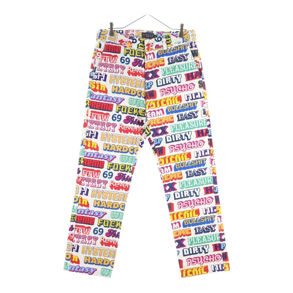 SUPREME(シュプリーム) 17AW ×Hysteric Glamour Text Work Pant ワークパンツ マルチカラー