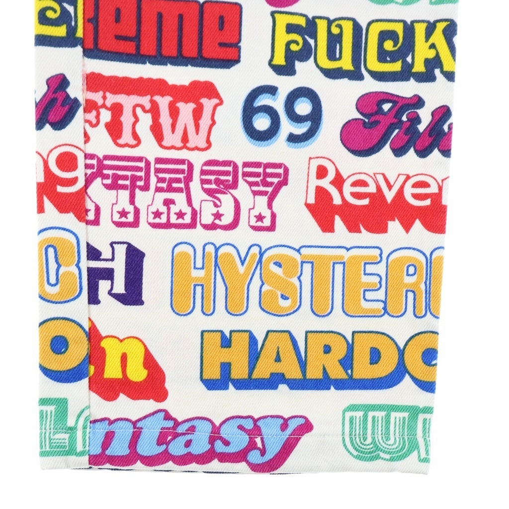 SUPREME(シュプリーム) 17AW ×Hysteric Glamour Text Work Pant ワークパンツ マルチカラー