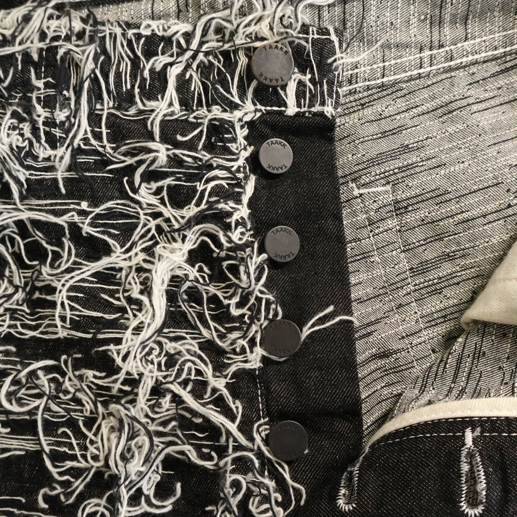 TAAKK(ターク) 26AW SHAGGY DENIM PANTS TA26AW-PT038 加工 ワイドデニムパンツ ブラック