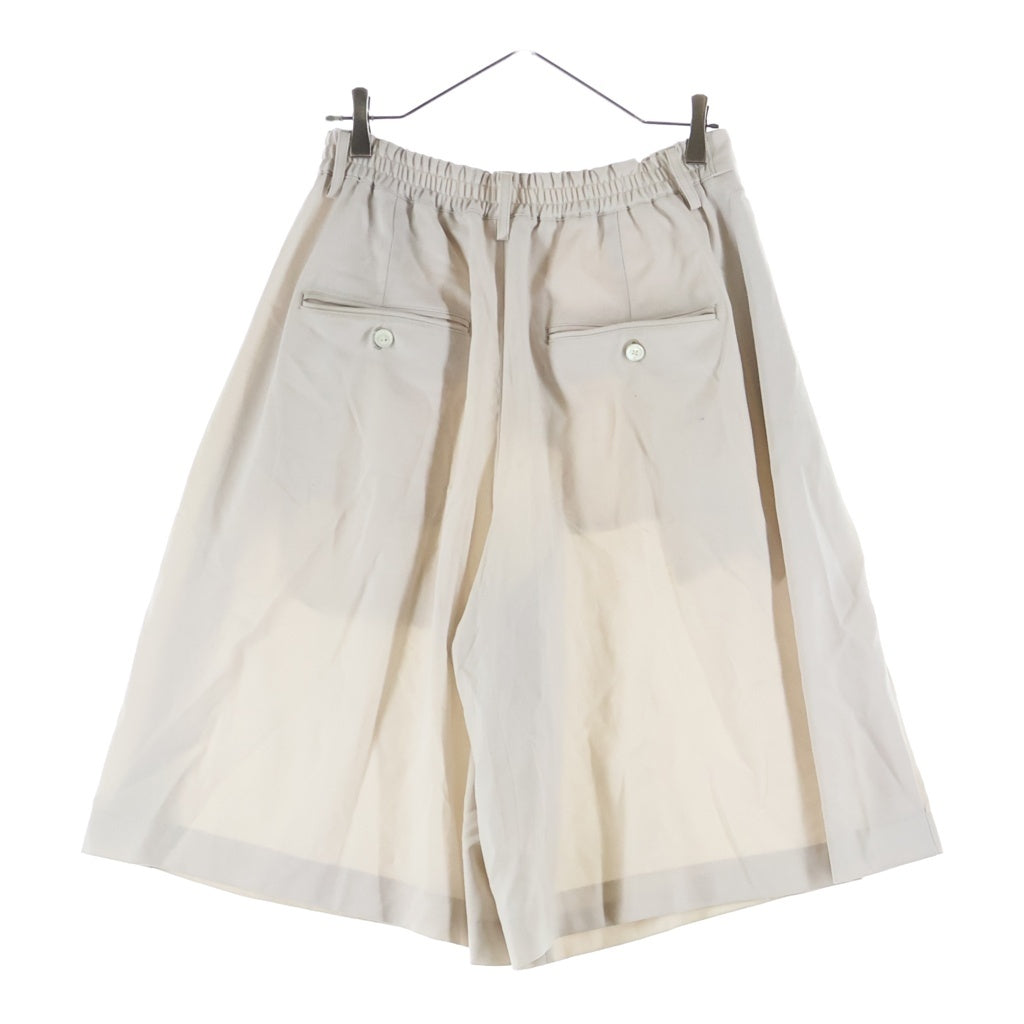 beautiful people(ビューティフルピープル) 26SS high twist gabardine three tuck shorts ツータック ワイドショーツ ベージュ