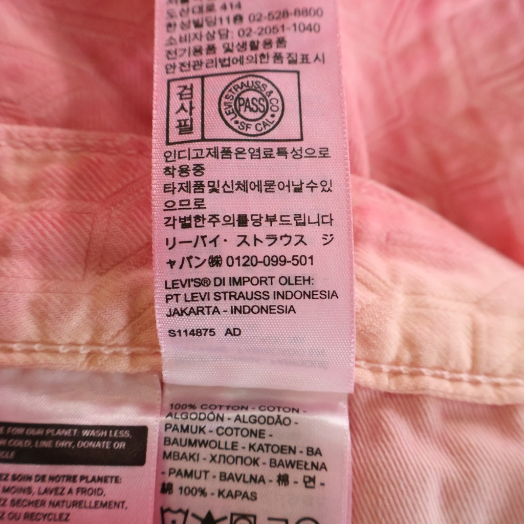 STUSSY(ステューシー) ×Levi's 総柄 ストレート デニムパンツ ピンク PC9-A5219-0000