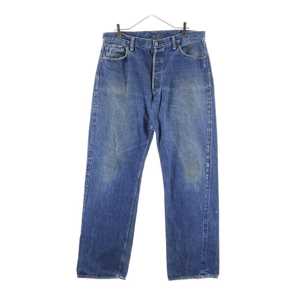 Levi's(リーバイス) VINTAGE 50s 501XX レザーパッチ 推定両面期 大文字リベット センターフープ 通常R フラット隠しリベット デニムパンツ インディゴ