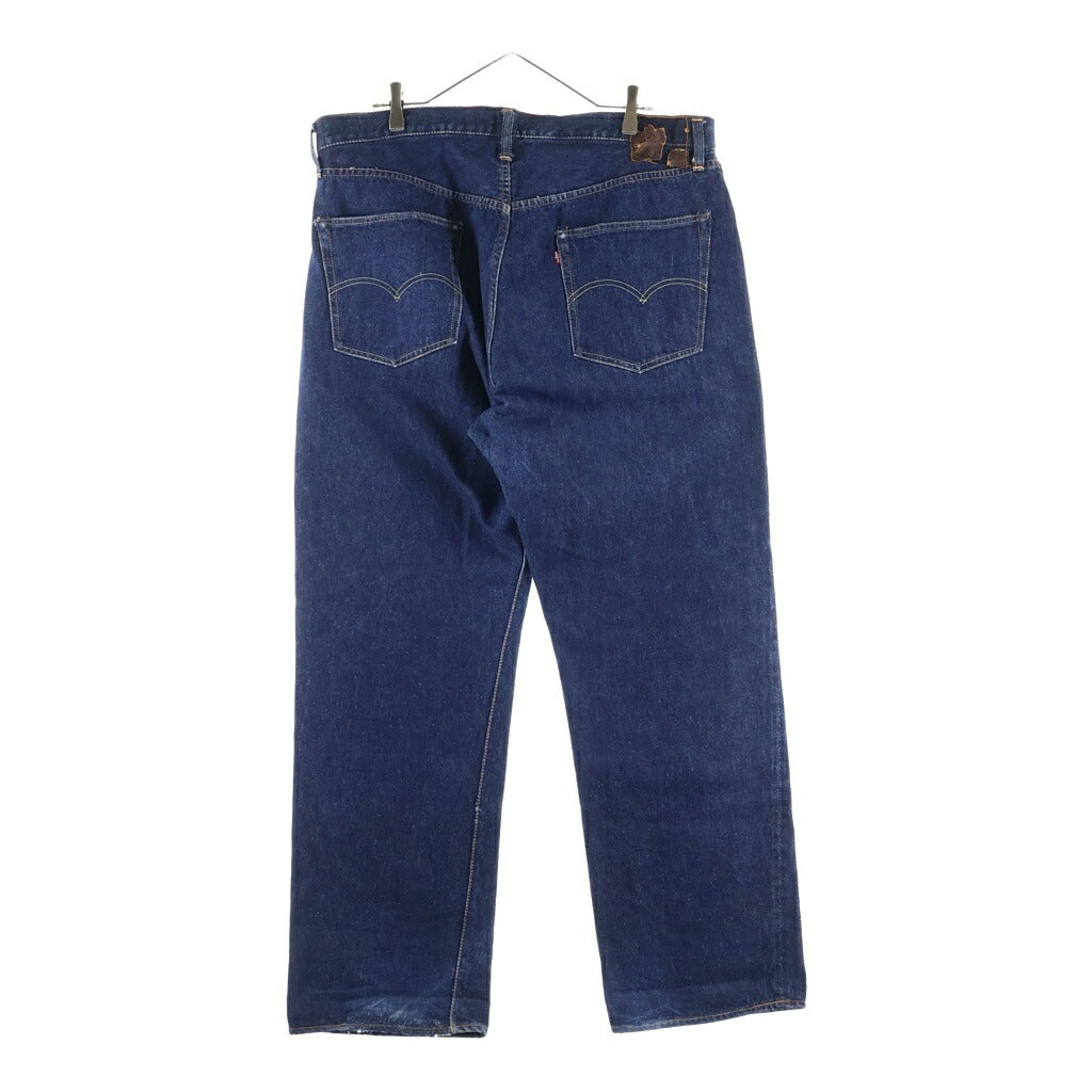 Levi's(リーバイス) VINTAGE 50s 501XX レザーパッチ 残り 両面 大文字リベット センターフープ フラット隠しリベット デニムパンツ インディゴ