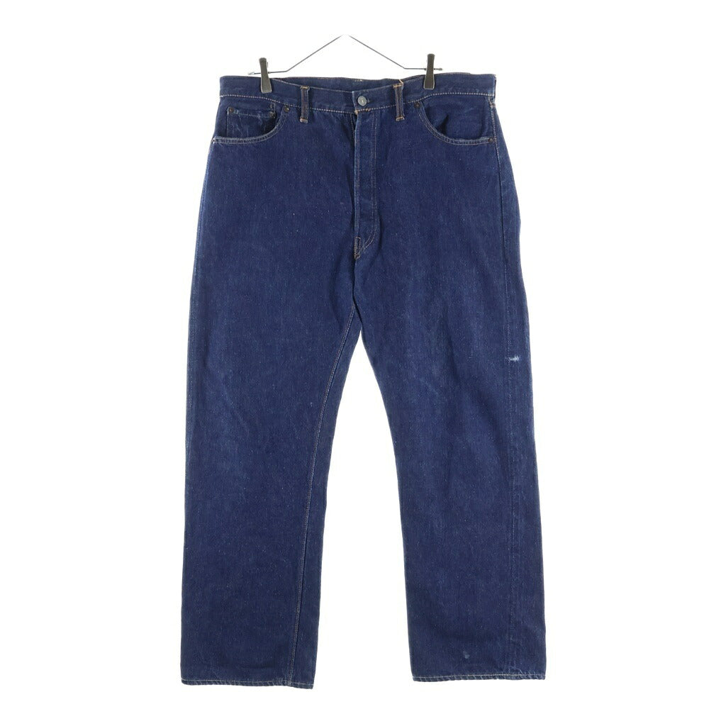 Levi's(リーバイス) VINTAGE 50s 501XX レザーパッチ 残り ビーフジャーキー 両面 大文字リベット センターフープ フラット隠しリベット デニムパンツ インディゴ