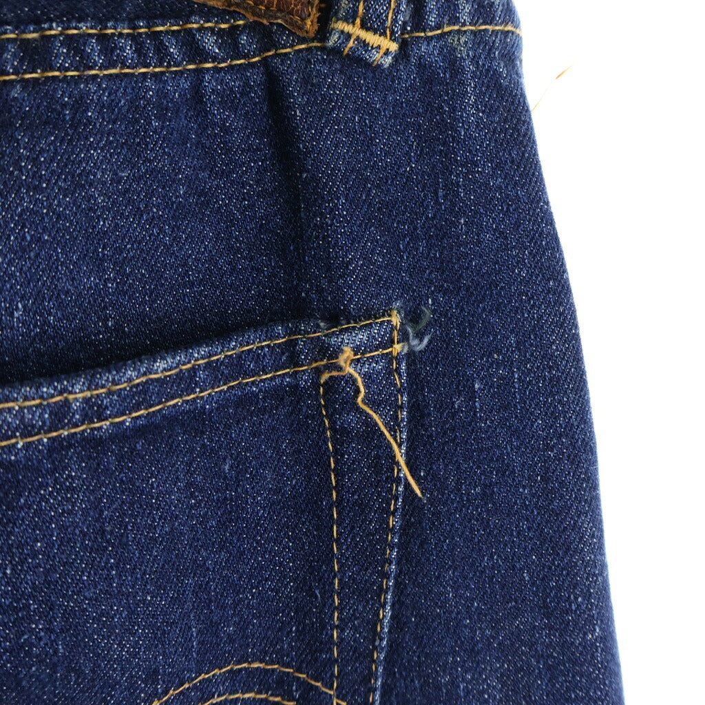 Levi's(リーバイス) VINTAGE 50s 501XX レザーパッチ 残り ビーフジャーキー 両面 大文字リベット センターフープ フラット隠しリベット デニムパンツ インディゴ