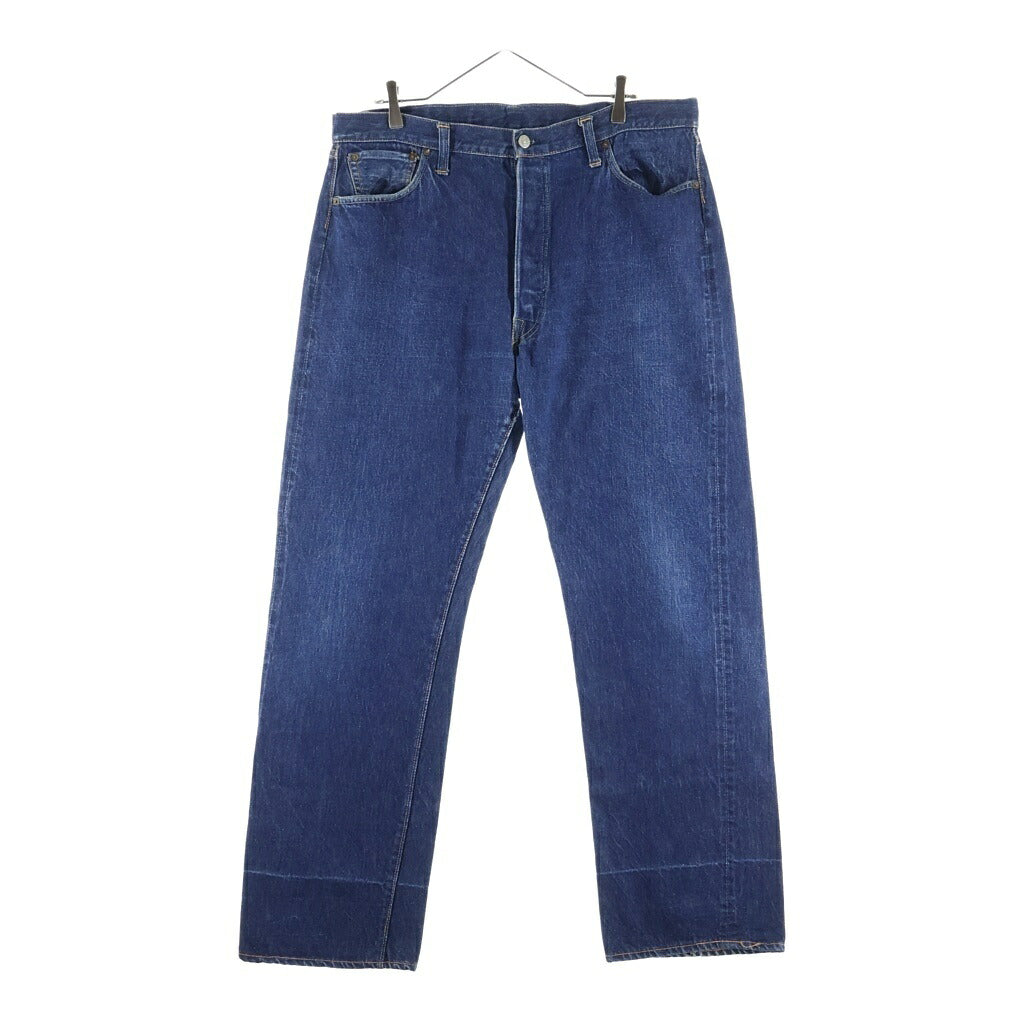 Levi's(リーバイス) VINTAGE 50s 501XX レザーパッチ 両面 大文字リベット センターフープ 通常R フラット隠しリベット デニムパンツ インディゴ