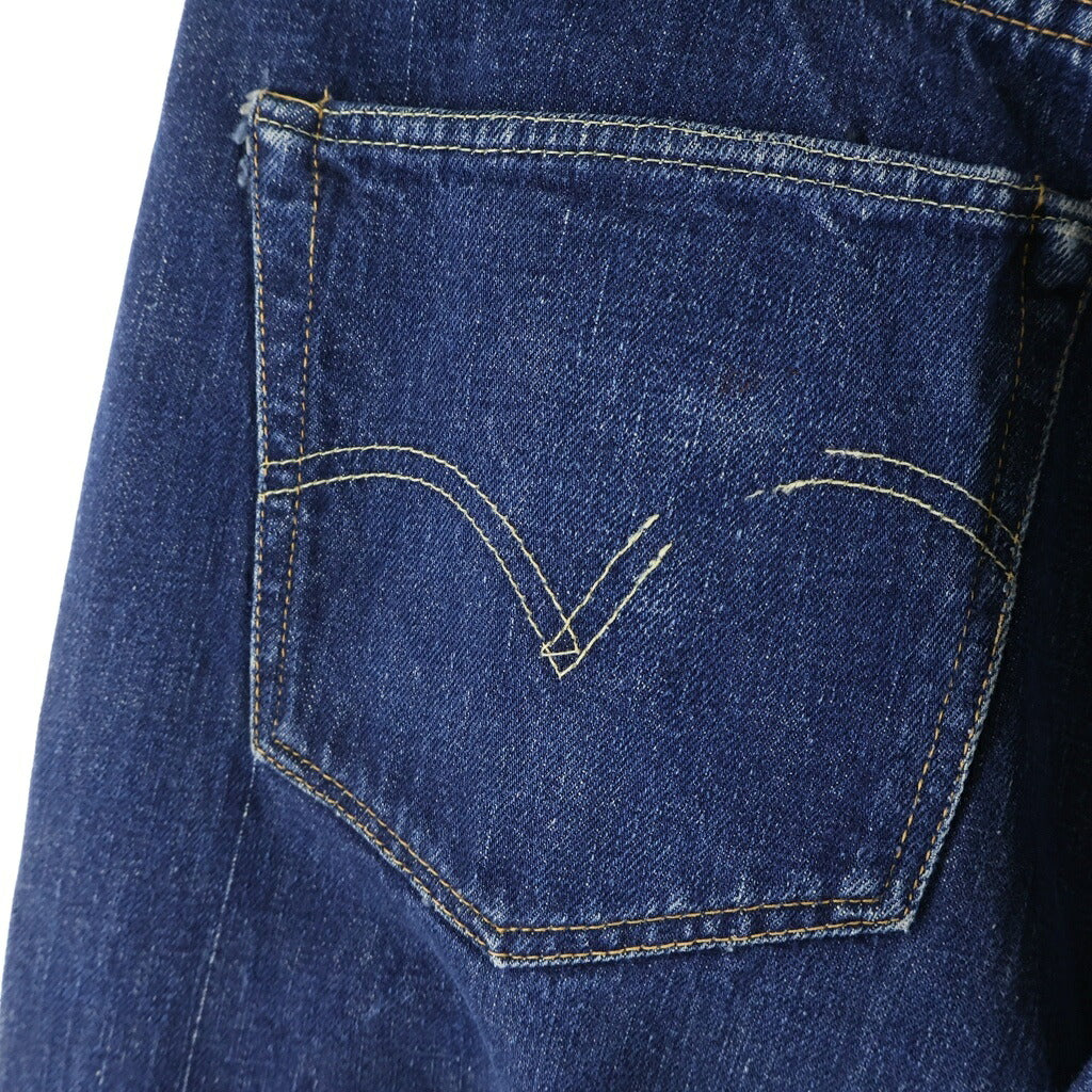 Levi's(リーバイス) VINTAGE 50s 501XX レザーパッチ 両面 大文字リベット センターフープ 通常R フラット隠しリベット デニムパンツ インディゴ