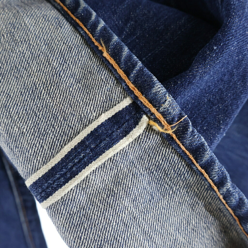 Levi's(リーバイス) VINTAGE 50s 501XX レザーパッチ 両面 大文字リベット センターフープ 通常R フラット隠しリベット デニムパンツ インディゴ