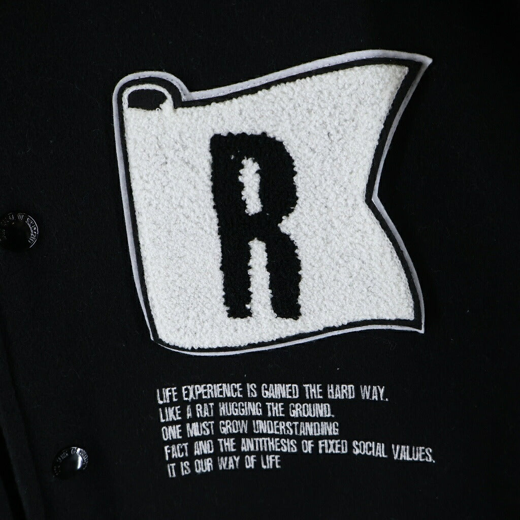RATS(ラッツ) 25AW VARSITY JKT バーシティジャケット 25RJ-1107 ブラック/ホワイト