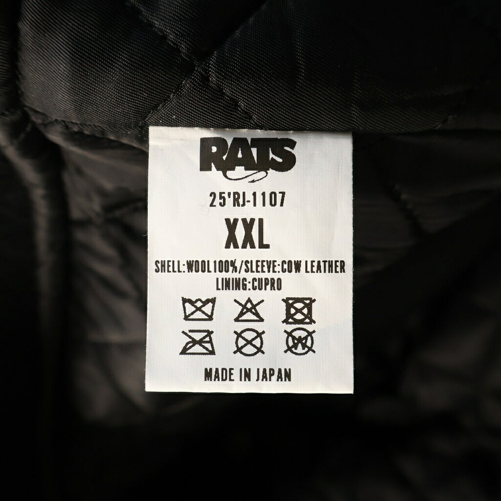 RATS(ラッツ) 25AW VARSITY JKT バーシティジャケット 25RJ-1107 ブラック/ホワイト