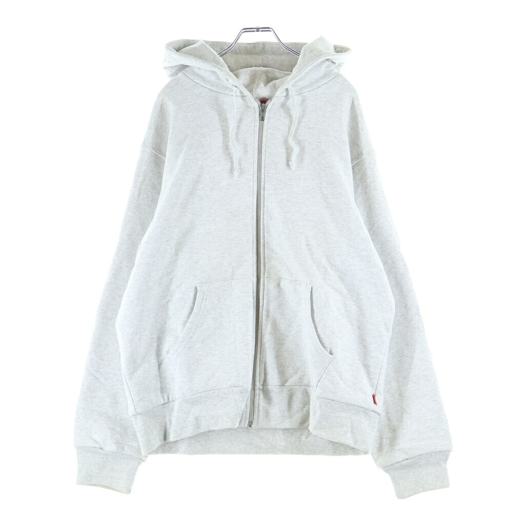SUPREME(シュプリーム) 18AW Thermal Zip Up Sweatshirt 裏地サーマル フードロゴ ジップアップパーカー グレー