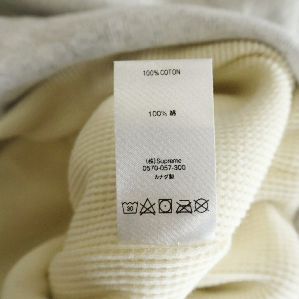 SUPREME(シュプリーム) 18AW Thermal Zip Up Sweatshirt 裏地サーマル フードロゴ ジップアップパーカー グレー
