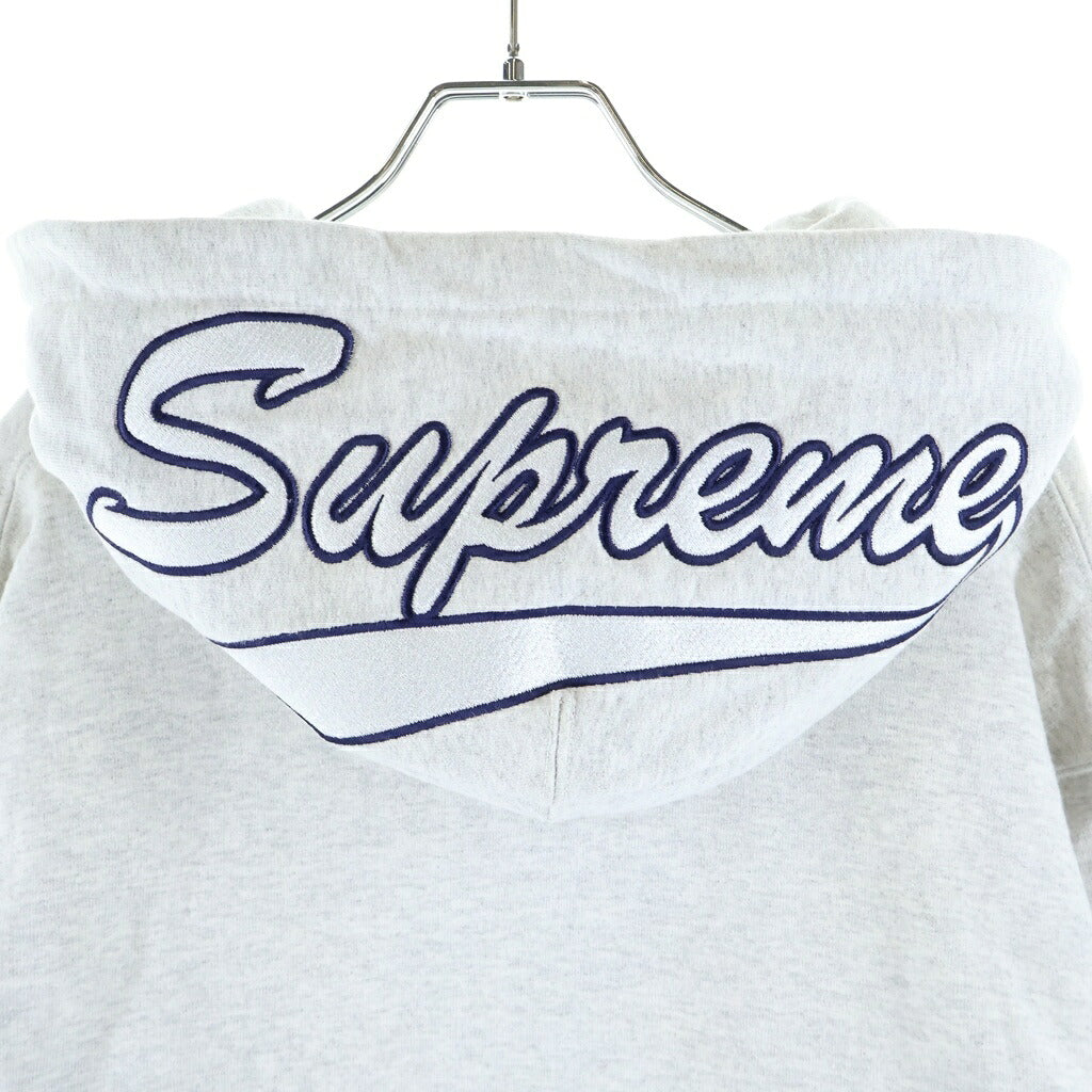 SUPREME(シュプリーム) 18AW Thermal Zip Up Sweatshirt 裏地サーマル フードロゴ ジップアップパーカー グレー