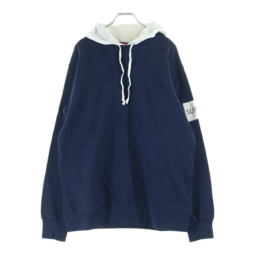 SUPREME(シュプリーム) 16SS 2-Tone Hooded Sweatshirt 2トーン プルオーバーパーカー ネイビー
