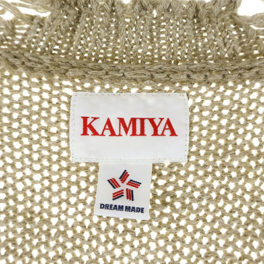 KAMIYA(カミヤ) 26AW Damaged Low Gauge Long Cardigan ダメージドローゲージカーディガン G17CD077 ロングカーディガン ベージュ