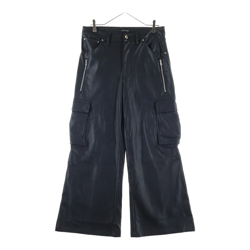 LAST NEST(ラスト ネスト) Baggy Leather Cargo Pants バギーレザー カーゴパンツ ブラック