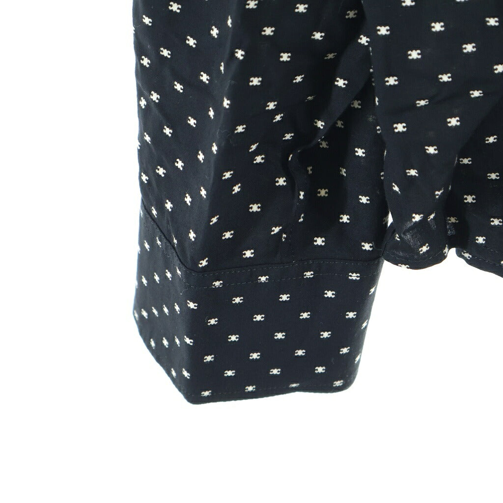 CELINE(セリーヌ) Triomphe Rayon Shirt トリオンフ 2C813313V 長袖シャツ ブラック