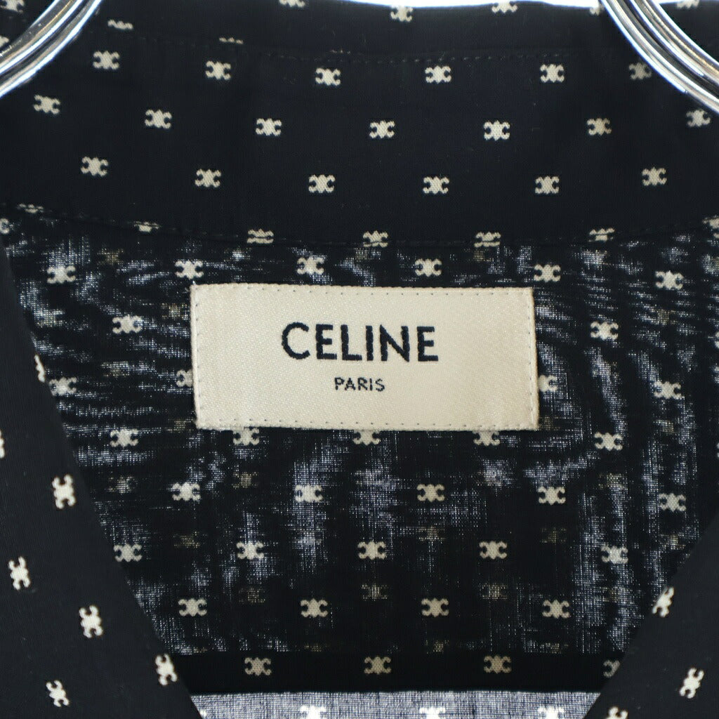 CELINE(セリーヌ) Triomphe Rayon Shirt トリオンフ 2C813313V 長袖シャツ ブラック