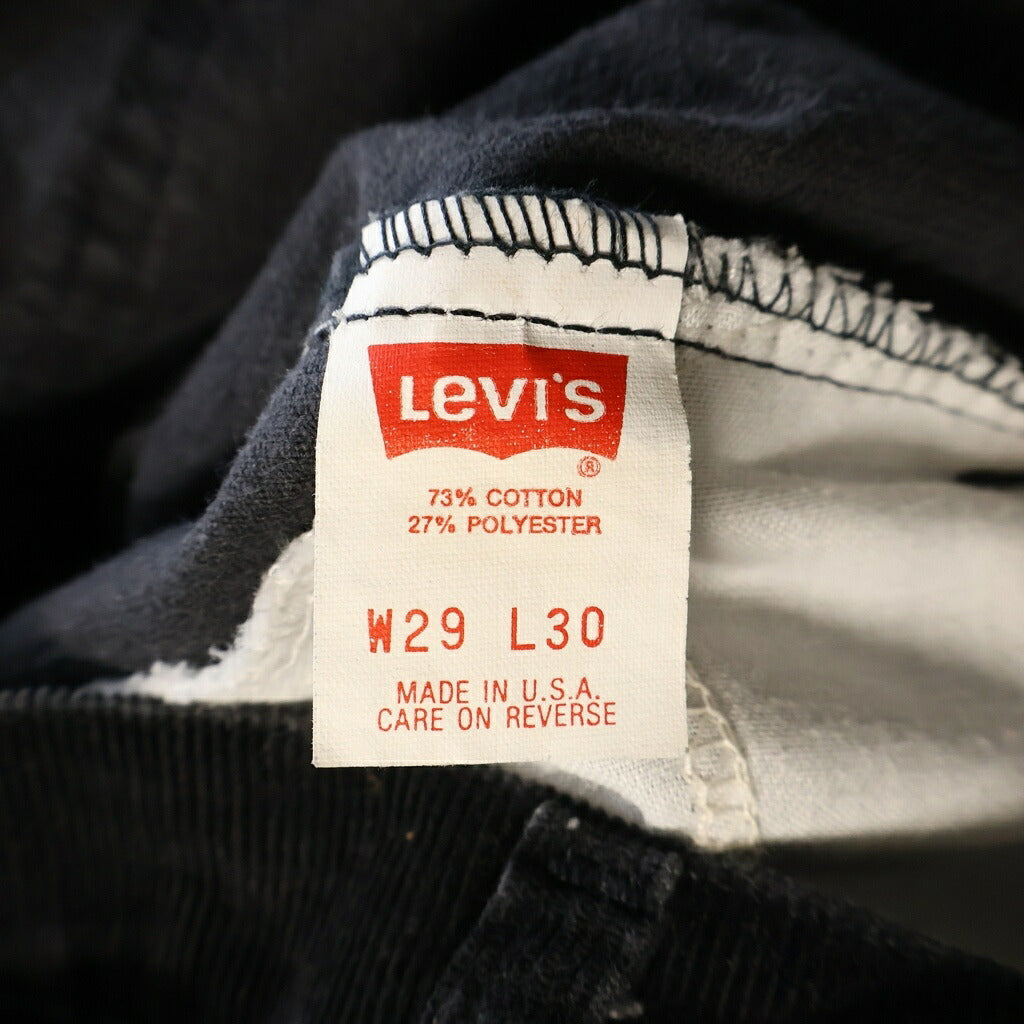 Levi's(リーバイス) VINTAGE 90s USA製 519 コーディロイ ストレートパンツ ブラック