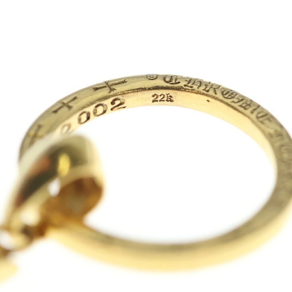CHROME HEARTS(クロムハーツ) 22K EWLP NTFL BBF 1DIA ベイビーファットクロス アイウェアループ 1ダイヤ ペンダントトップ シルバー