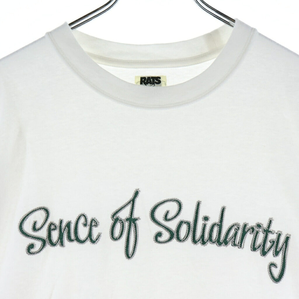 RATS(ラッツ) 25SS CHAIN LOCK TEE チェーンロック クルーネック半袖Tシャツ ホワイト 25RT-0505