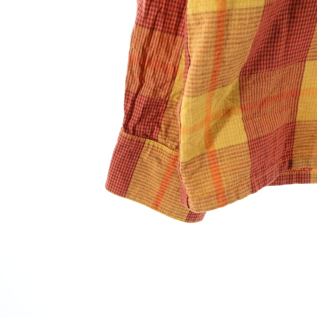 RATS(ラッツ) 26SS COTTON CHECK SHIRT コットンチェック長袖シャツ 26RS-0309 オレンジ