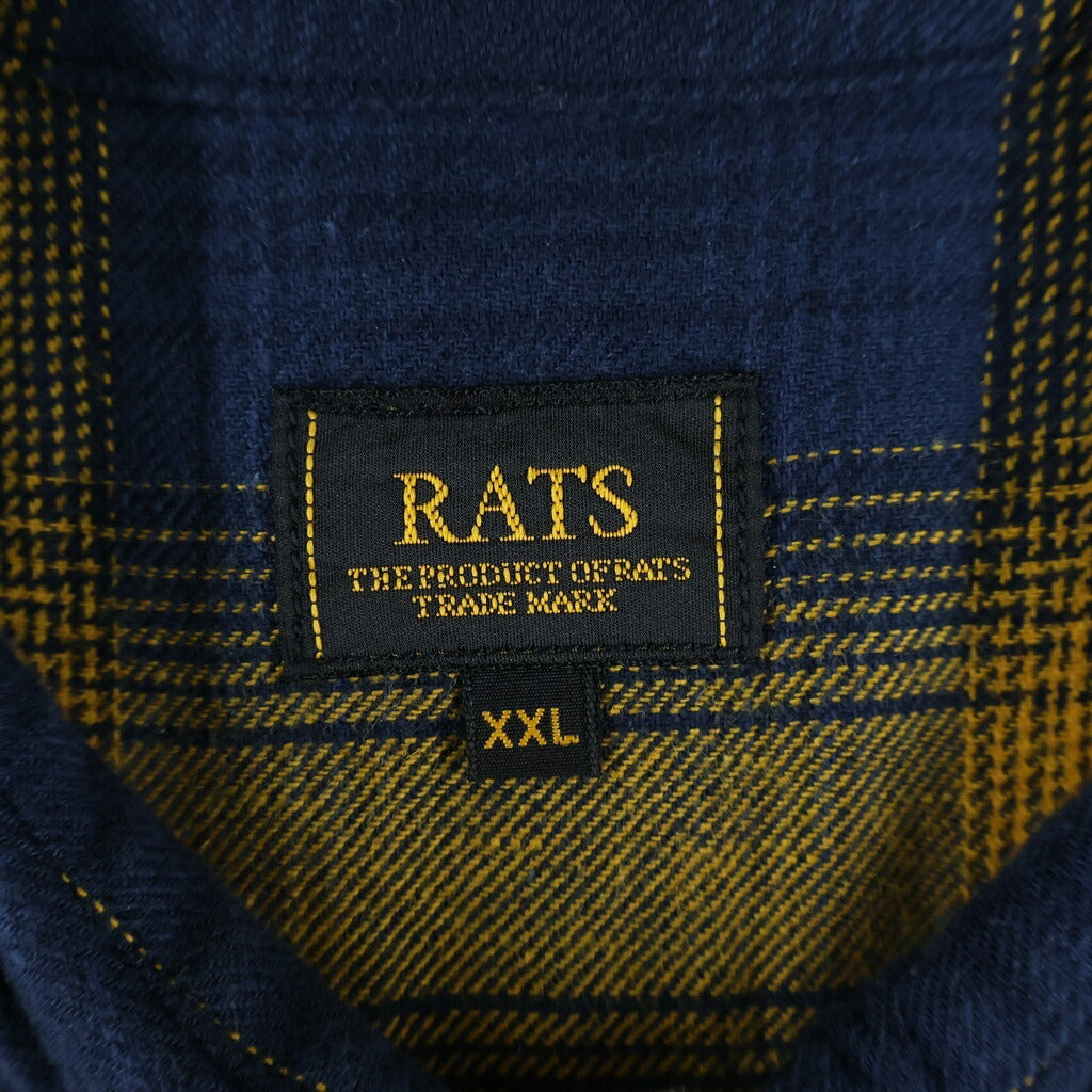 RATS(ラッツ) 25SS COTTON LINEN CHECK SHIRT コットンリネンチェック長袖シャツ 25RS-0307 イエロー