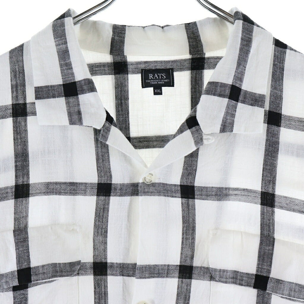 RATS(ラッツ) 25SS WIND PEN CHECK SHIRT ウィンドペンチェック長袖シャツ 25RS-0408 ホワイト/ブラック