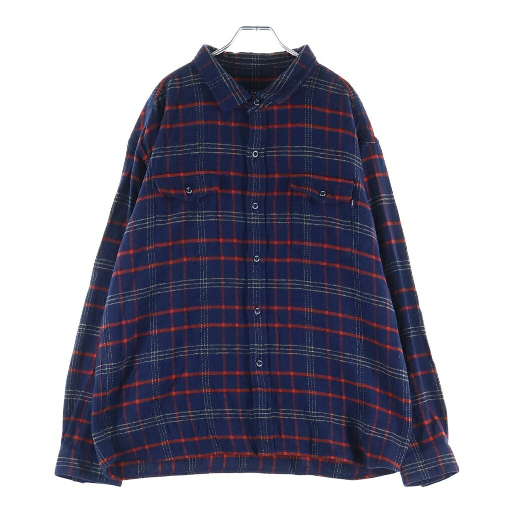 RATS(ラッツ) 26SS CHECK FLANNEL SHIRT チェックフランネル長袖シャツ 26RS-0905 ネイビー