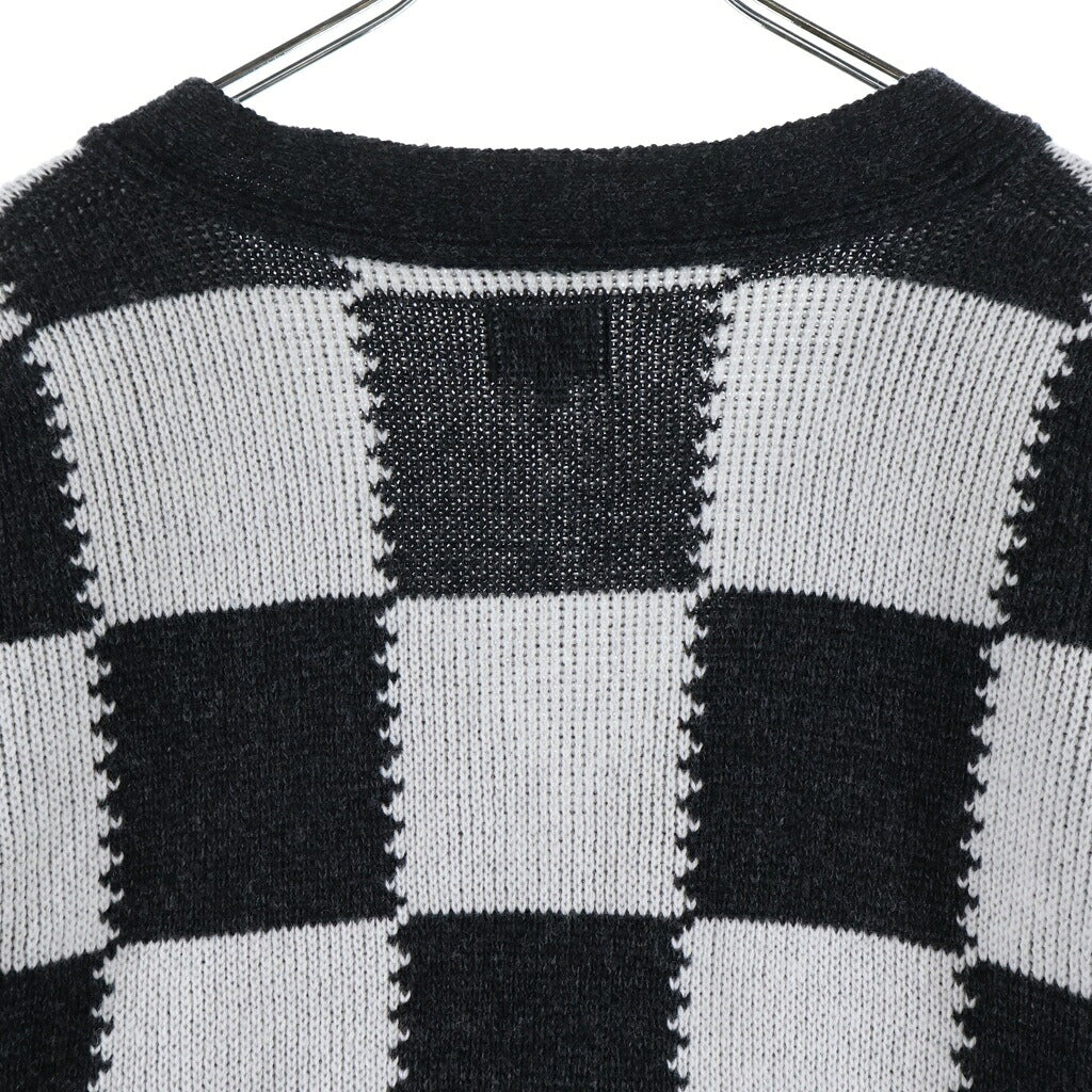 RATS(ラッツ) 25AW ARGYLE KNIT CARDIGAN アーガイル柄ニットカーディガン 25RN-1108 グレー/ホワイト